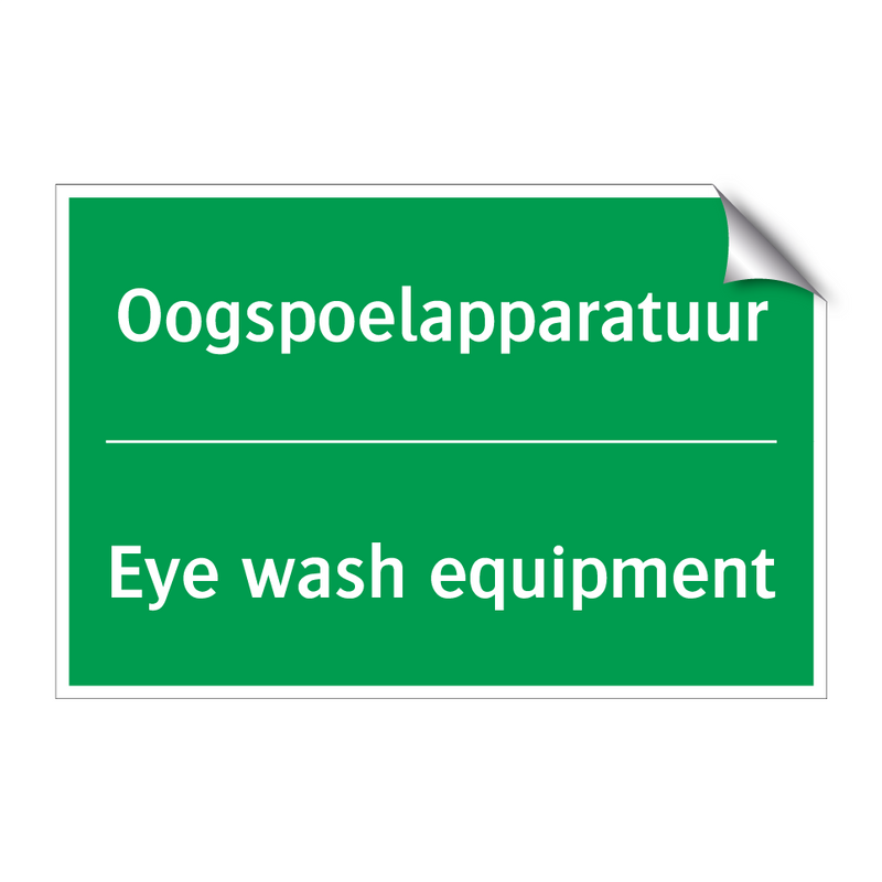 Oogspoelapparatuur - Eye wash equipment & Oogspoelapparatuur - Eye wash equipment