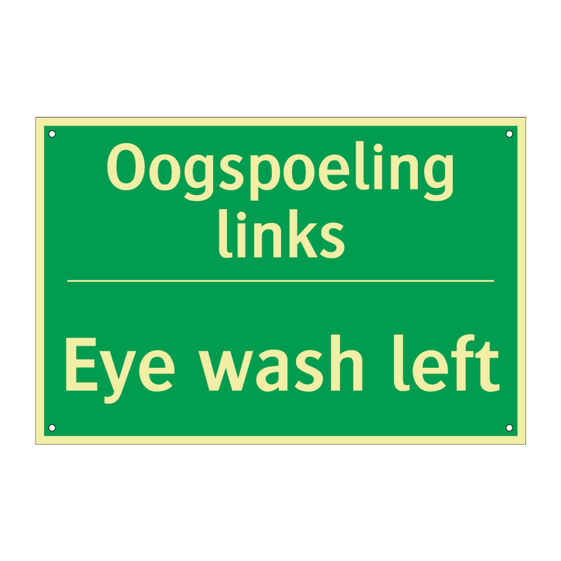 Oogspoeling links - Eye wash left & Oogspoeling links - Eye wash left