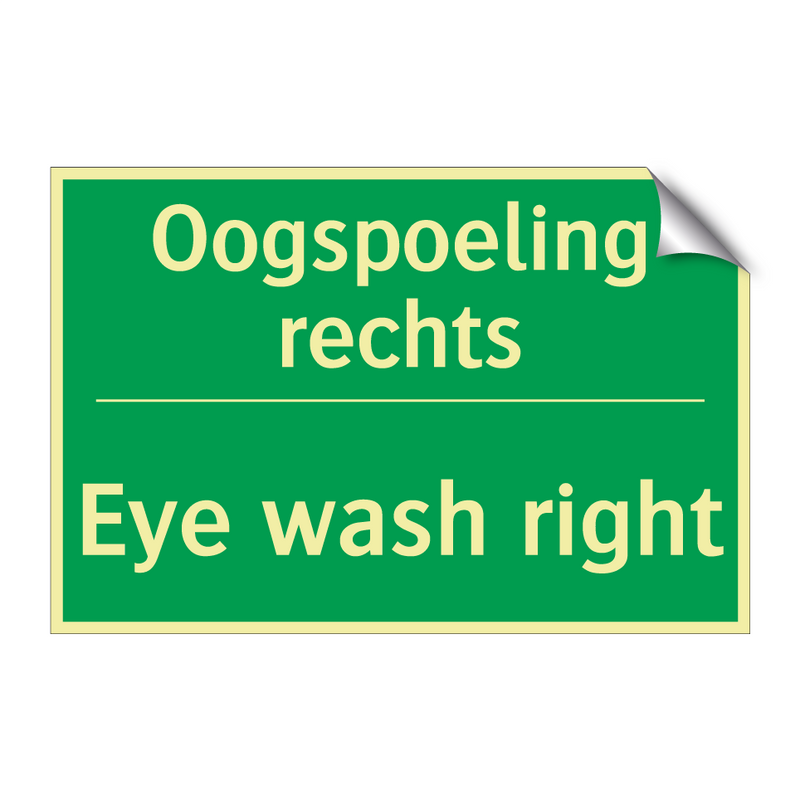 Oogspoeling rechts - Eye wash right & Oogspoeling rechts - Eye wash right