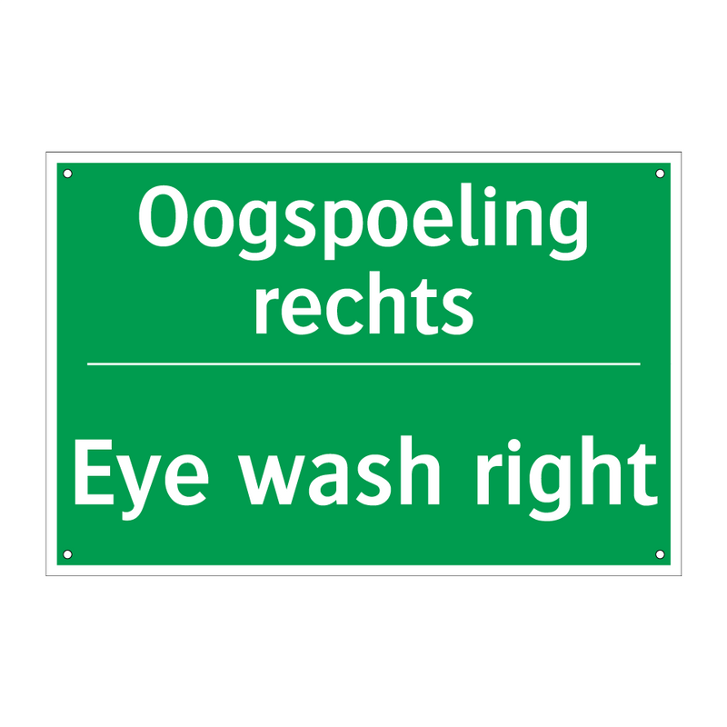 Oogspoeling rechts - Eye wash right & Oogspoeling rechts - Eye wash right