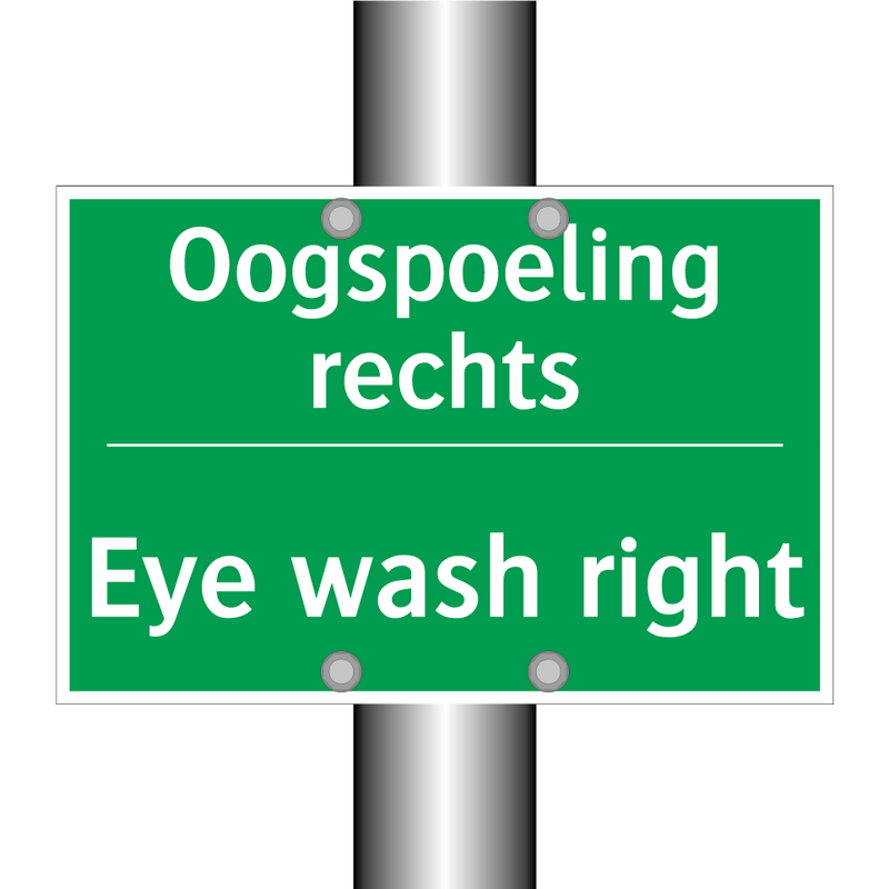 Oogspoeling rechts - Eye wash right & Oogspoeling rechts - Eye wash right