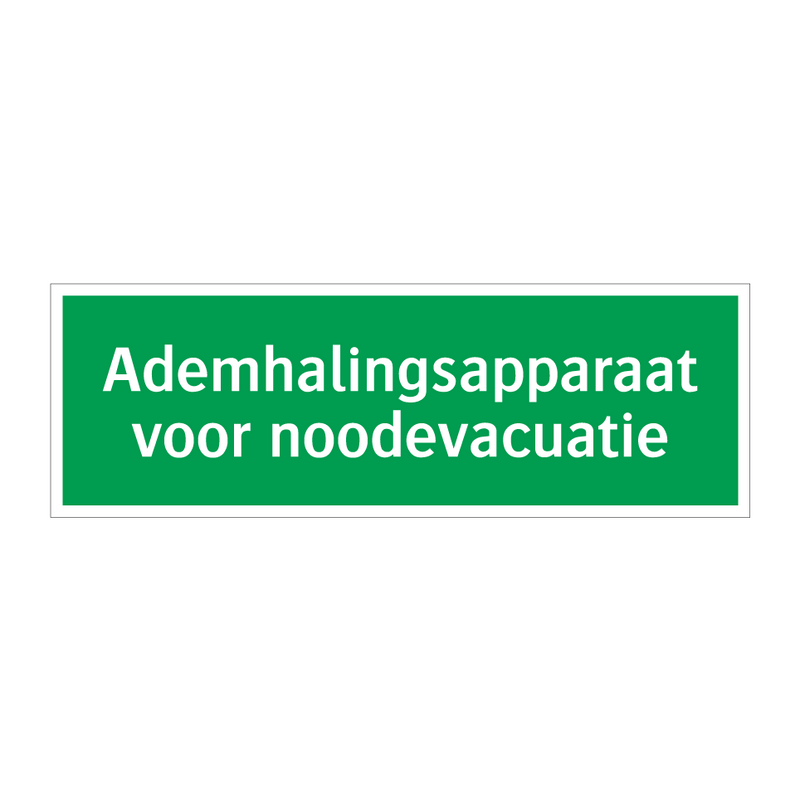 Ademhalingsapparaat voor noodevacuatie