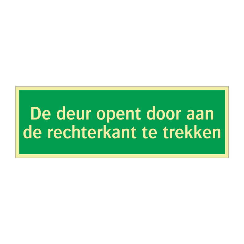 De deur opent door aan de rechterkant te trekken