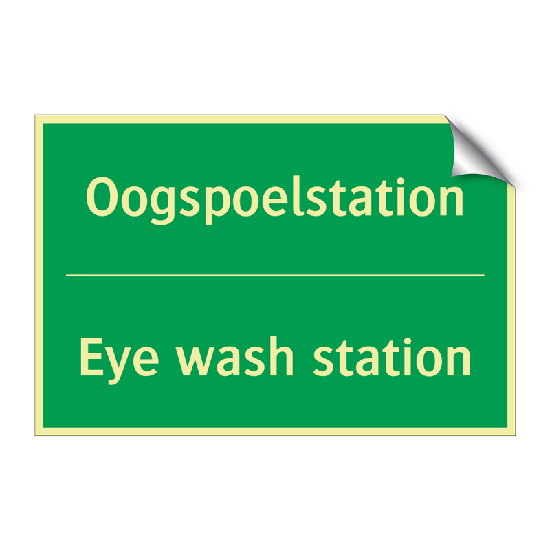 Oogspoelstation - Eye wash station & Oogspoelstation - Eye wash station