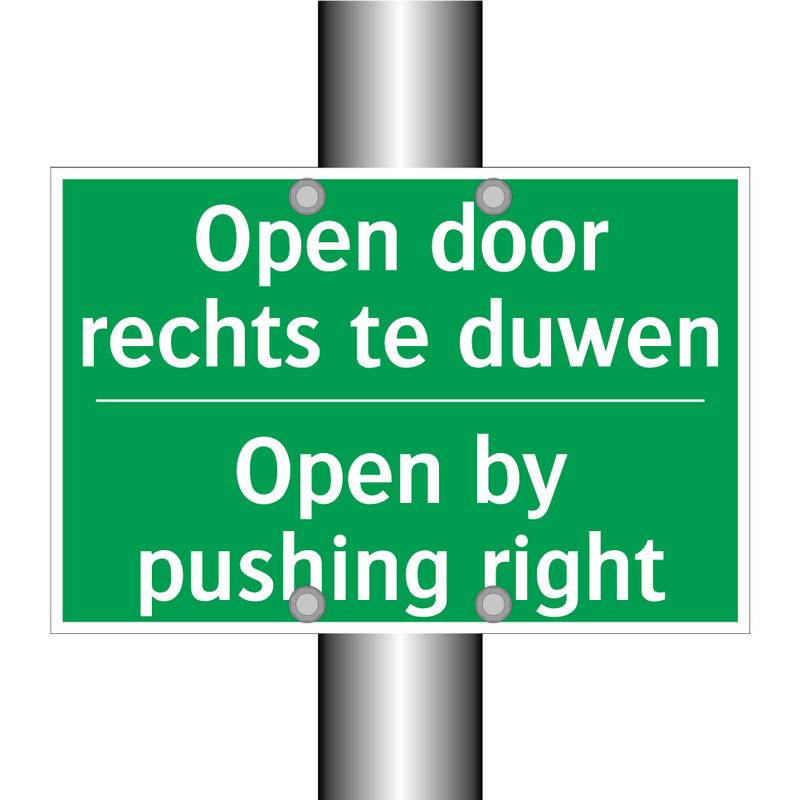 Open door rechts te duwen - Open by pushing right