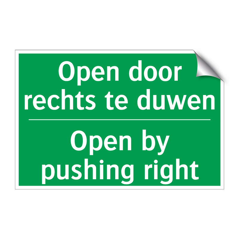 Open door rechts te duwen - Open by pushing right