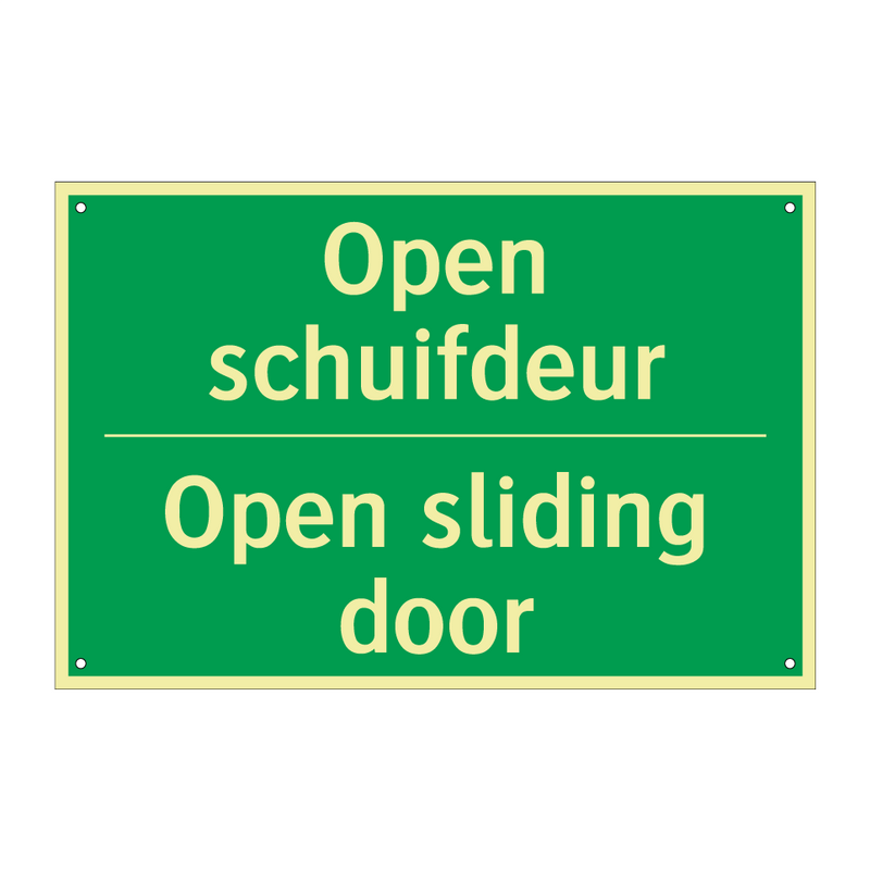 Open schuifdeur - Open sliding door & Open schuifdeur - Open sliding door