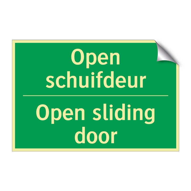 Open schuifdeur - Open sliding door & Open schuifdeur - Open sliding door