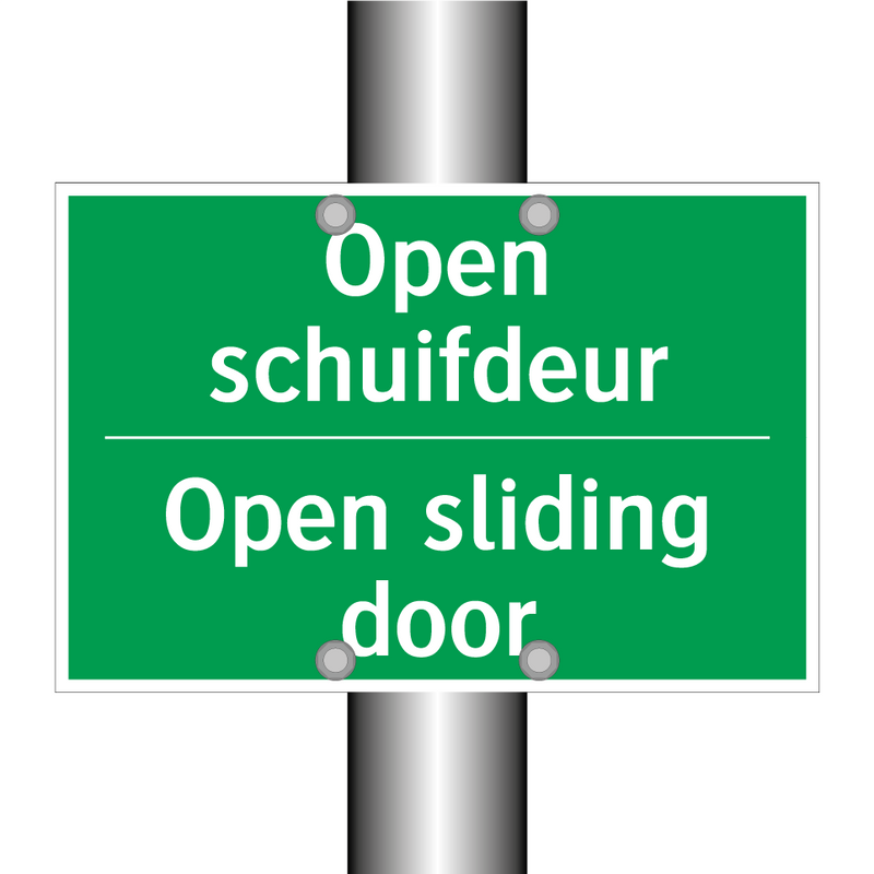 Open schuifdeur - Open sliding door & Open schuifdeur - Open sliding door