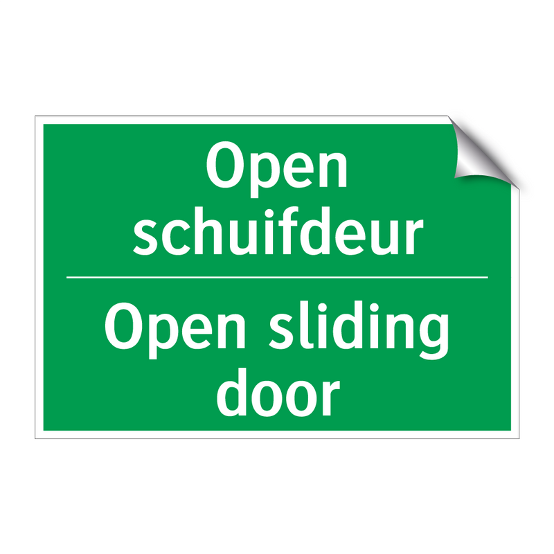 Open schuifdeur - Open sliding door & Open schuifdeur - Open sliding door