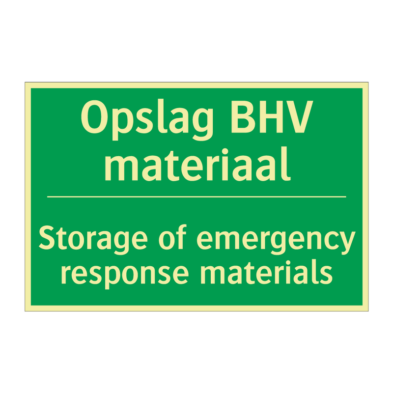 Opslag BHV materiaal - Storage of emergency response /.../