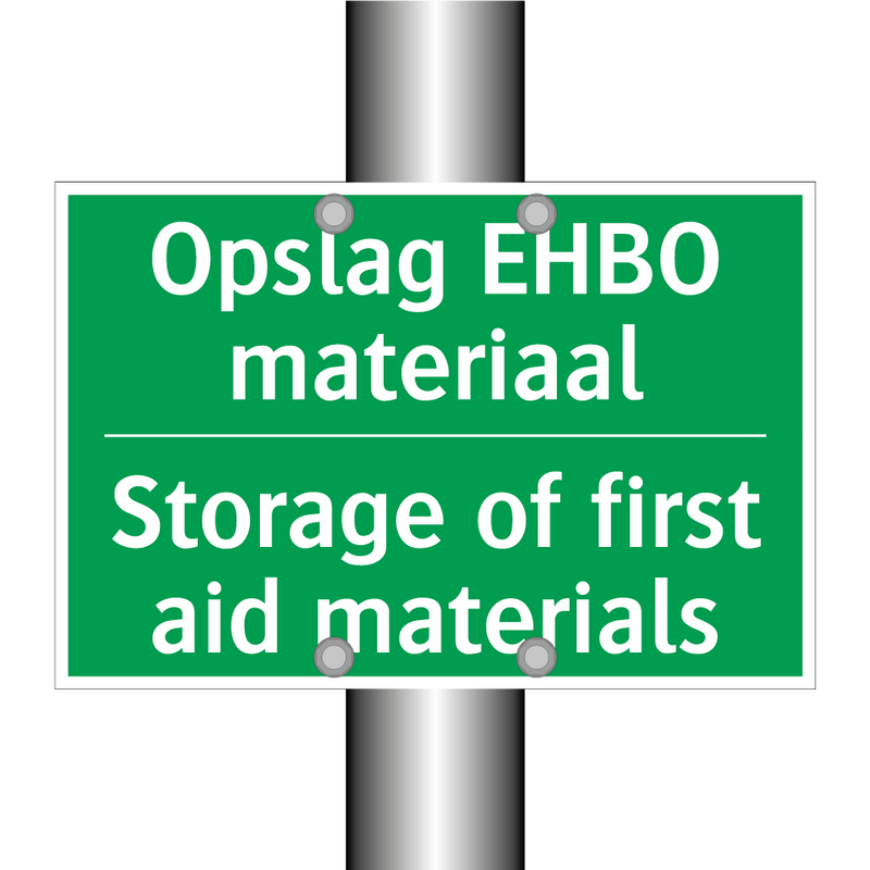 Opslag EHBO materiaal - Storage of first aid materials /.../