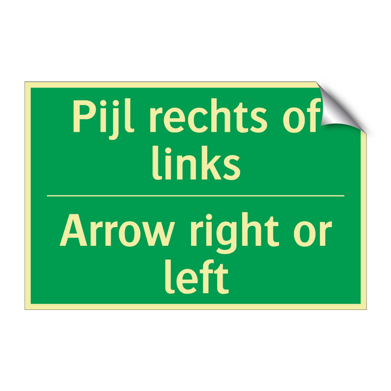 Pijl rechts of links - Arrow right or left & Pijl rechts of links - Arrow right or left