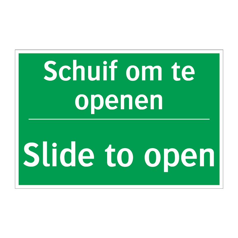 Schuif om te openen - Slide to open & Schuif om te openen - Slide to open