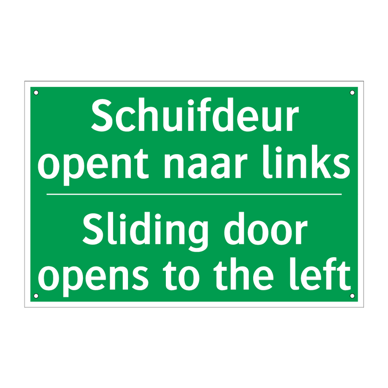 Schuifdeur opent naar links - Sliding door opens to the /.../