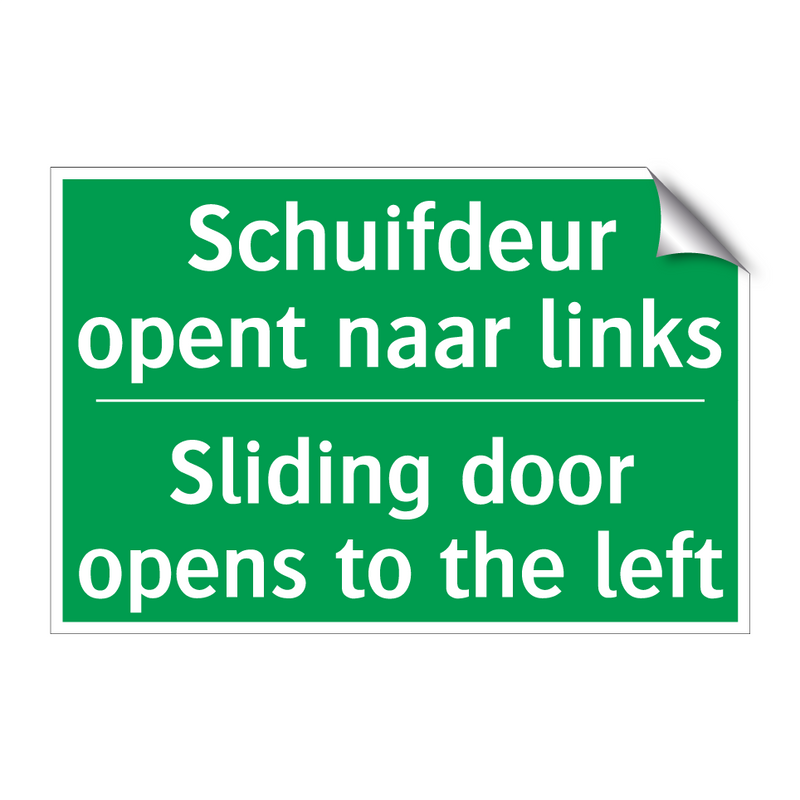 Schuifdeur opent naar links - Sliding door opens to the /.../