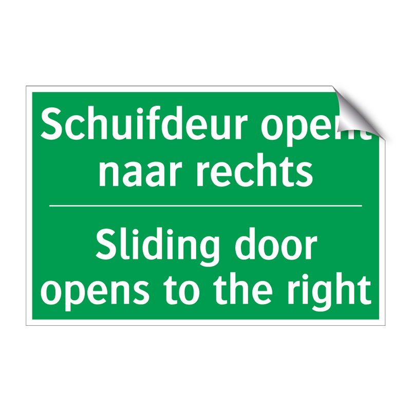 Schuifdeur opent naar rechts - Sliding door opens to the /.../