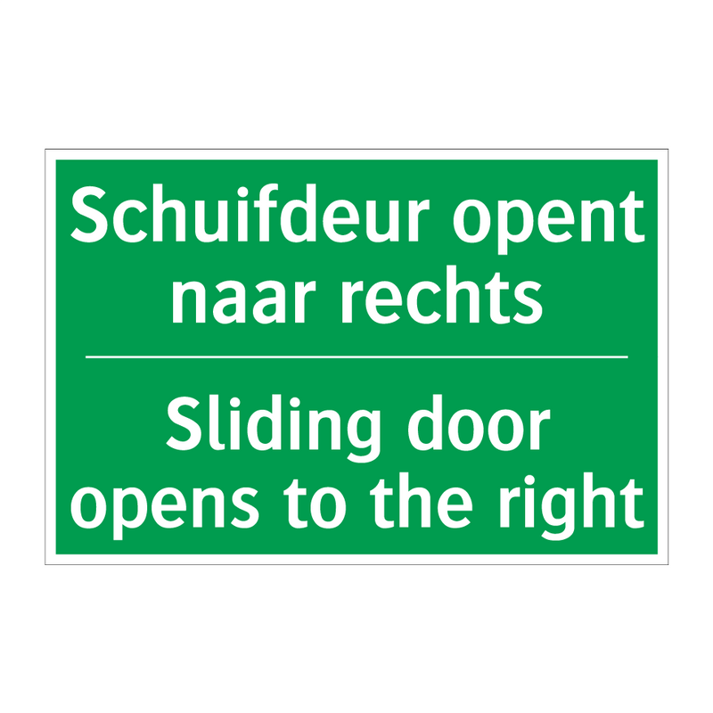 Schuifdeur opent naar rechts - Sliding door opens to the /.../