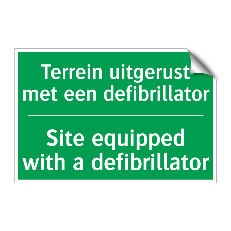 Terrein uitgerust met een defibrillator /.../ - Site equipped with a defibrillator /.../