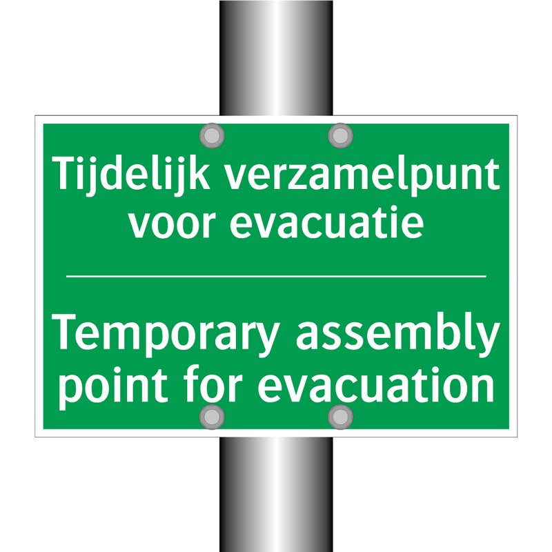 Tijdelijk verzamelpunt voor evacuatie /.../ - Temporary assembly point /.../