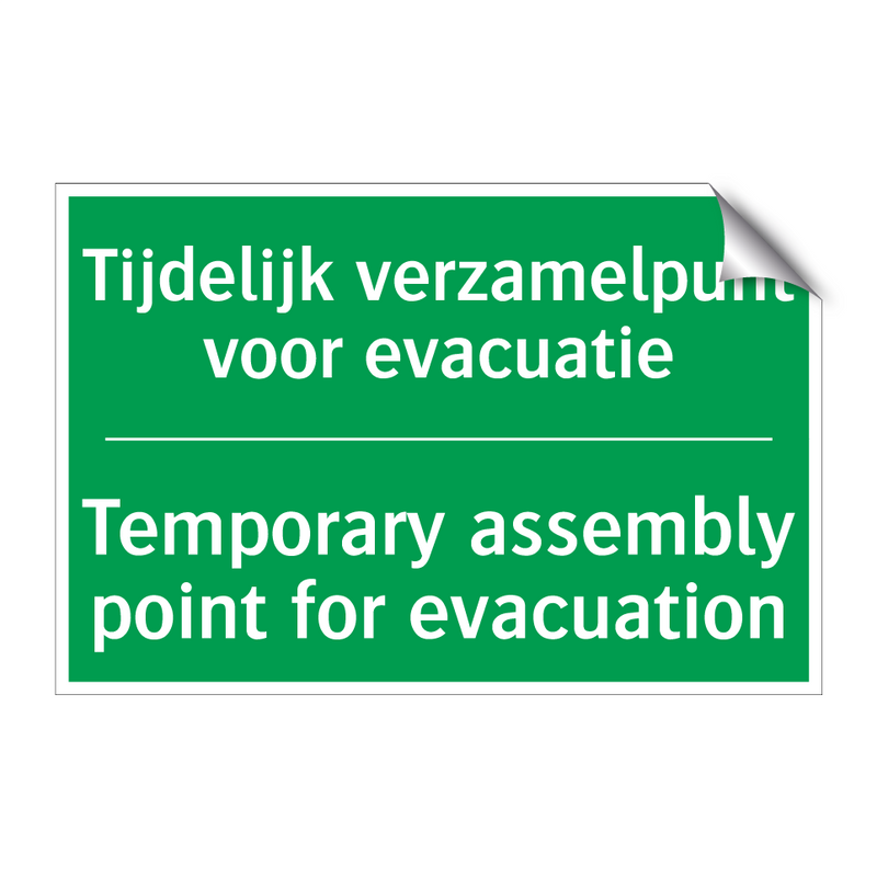 Tijdelijk verzamelpunt voor evacuatie /.../ - Temporary assembly point /.../