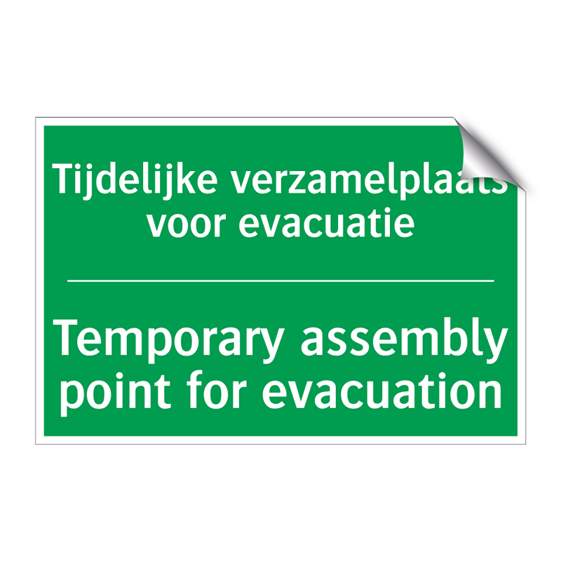 Tijdelijke verzamelplaats voor /.../ - Temporary assembly point /.../