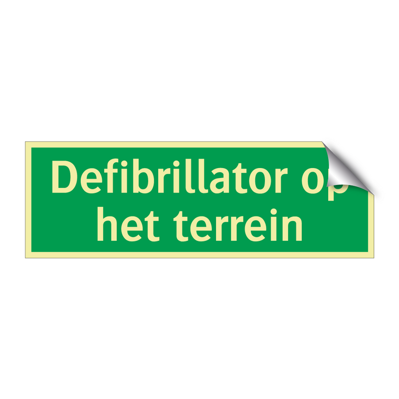 Defibrillator op het terrein