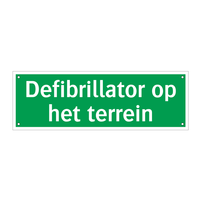 Defibrillator op het terrein