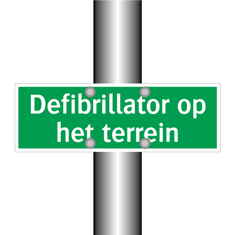 Defibrillator op het terrein