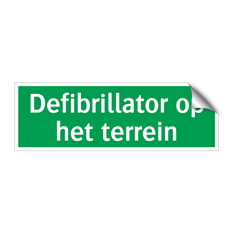 Defibrillator op het terrein