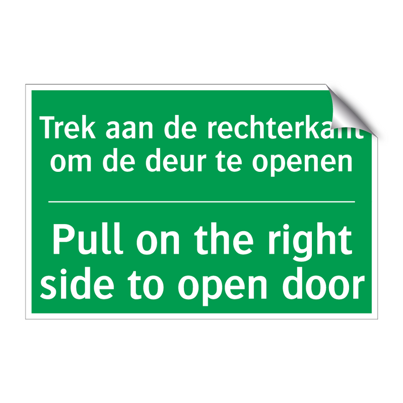 Trek aan de rechterkant om de /.../ - Pull on the right side to /.../