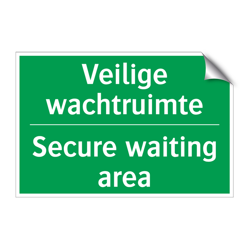 Veilige wachtruimte - Secure waiting area & Veilige wachtruimte - Secure waiting area