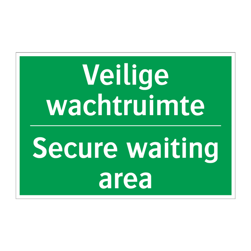 Veilige wachtruimte - Secure waiting area & Veilige wachtruimte - Secure waiting area