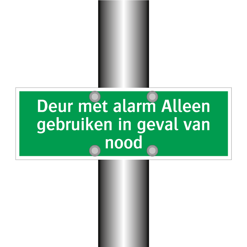 Deur met alarm Alleen gebruiken in geval van nood