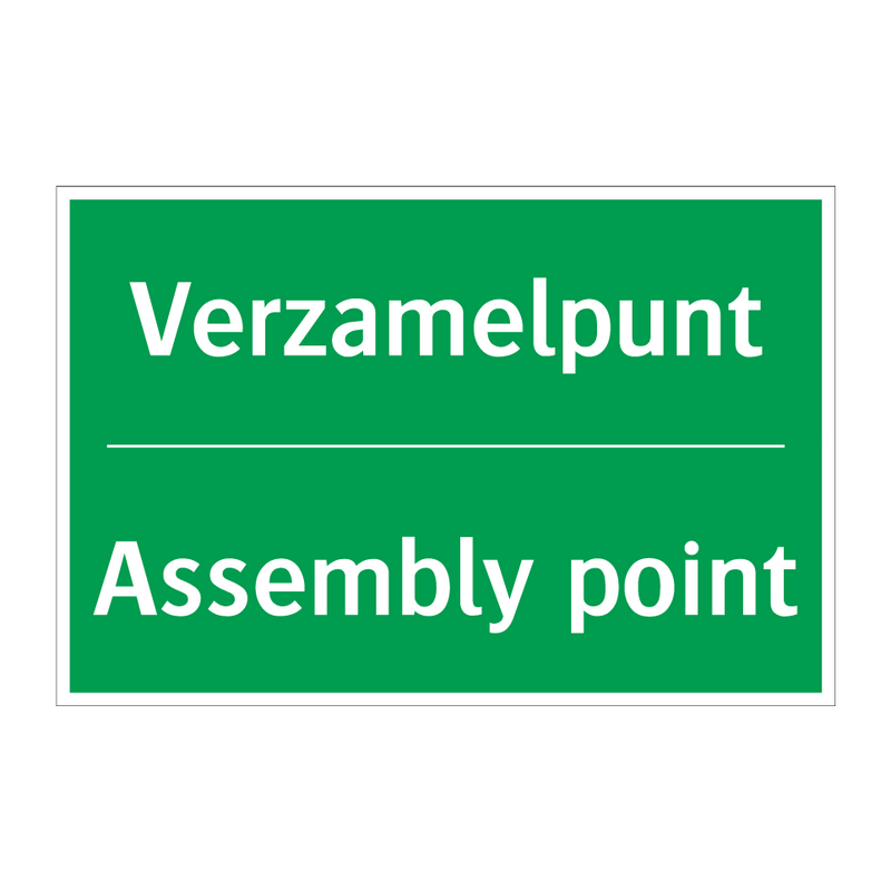 Verzamelpunt - Assembly point & Verzamelpunt - Assembly point & Verzamelpunt - Assembly point