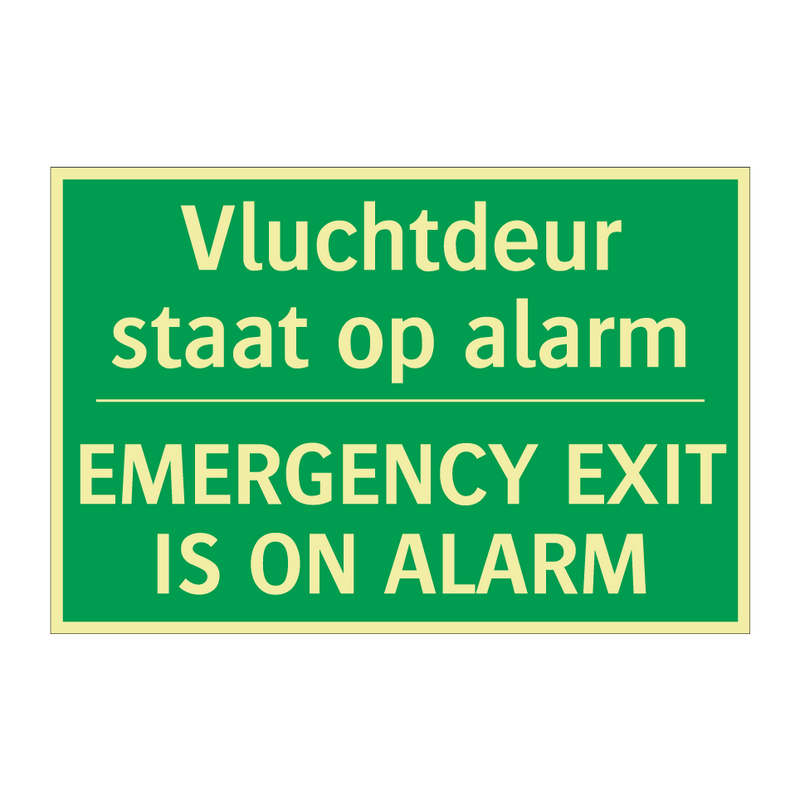 Vluchtdeur staat op alarm - EMERGENCY EXIT IS ON ALARM /.../