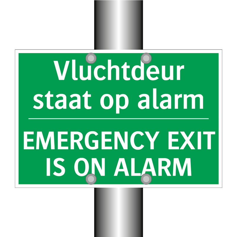 Vluchtdeur staat op alarm - EMERGENCY EXIT IS ON ALARM /.../