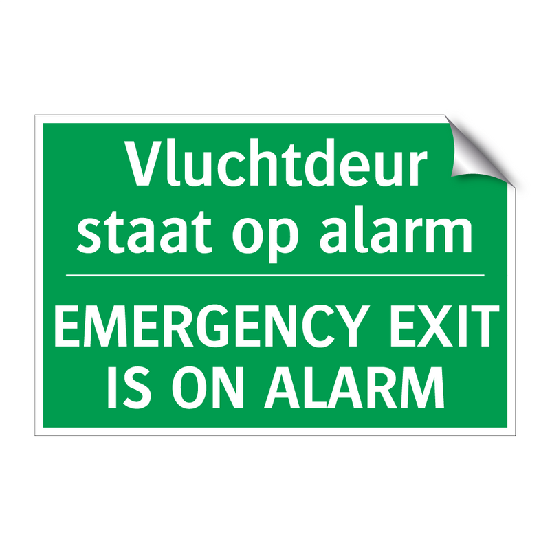 Vluchtdeur staat op alarm - EMERGENCY EXIT IS ON ALARM /.../