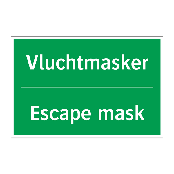 Vluchtmasker - Escape mask & Vluchtmasker - Escape mask & Vluchtmasker - Escape mask