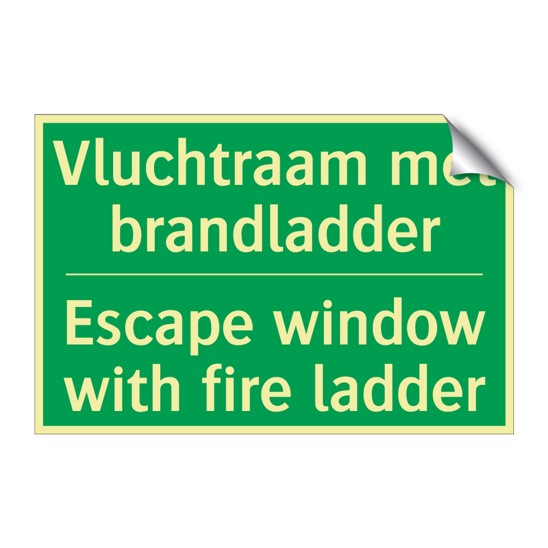 Vluchtraam met brandladder - Escape window with fire ladder /.../