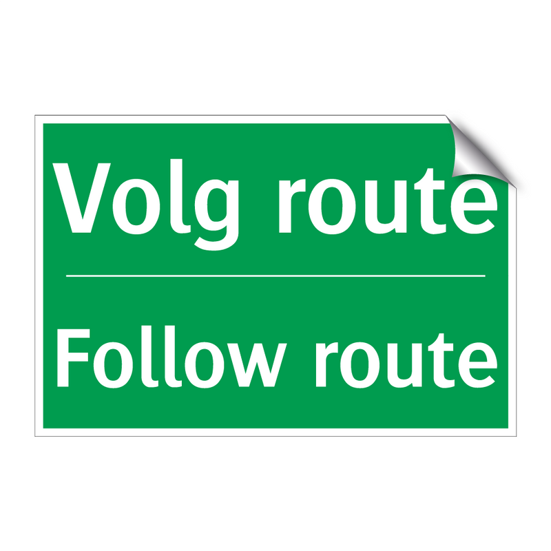 Volg route - Follow route & Volg route - Follow route & Volg route - Follow route