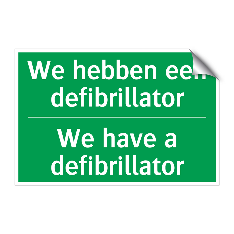 We hebben een defibrillator - We have a defibrillator