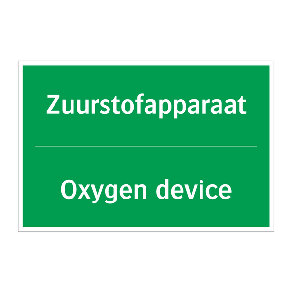 Zuurstofapparaat - Oxygen device & Zuurstofapparaat - Oxygen device