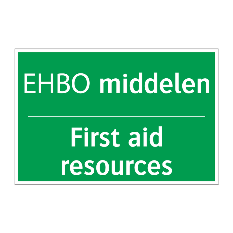 ЕНВО middelen - First aid resources & ЕНВО middelen - First aid resources