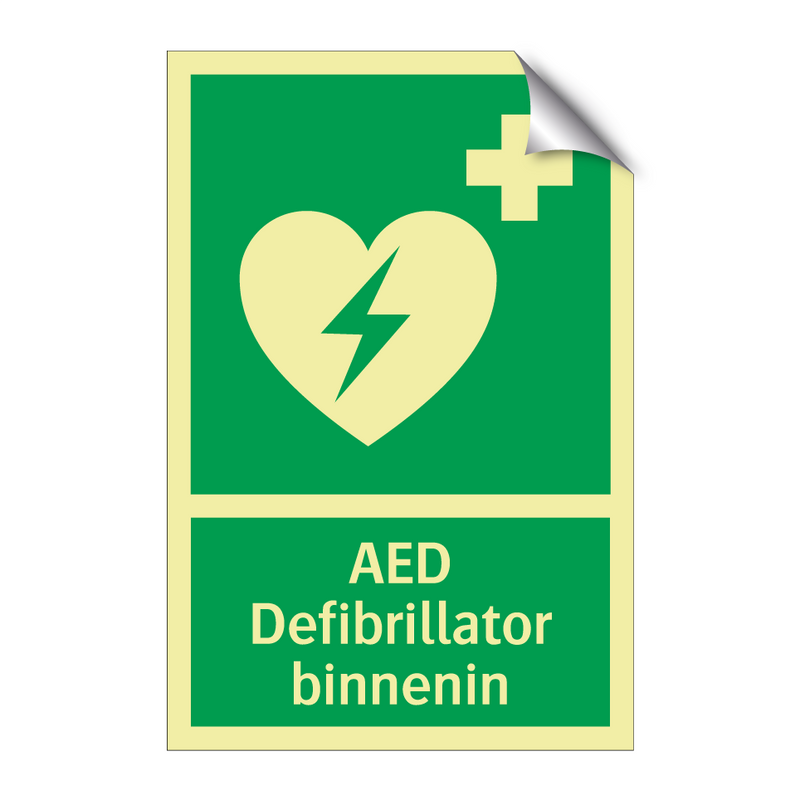 AED Defibrillator binnenin & AED Defibrillator binnenin & AED Defibrillator binnenin