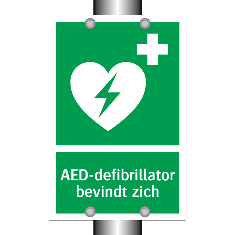 AED-defibrillator bevindt zich & AED-defibrillator bevindt zich & AED-defibrillator bevindt zich