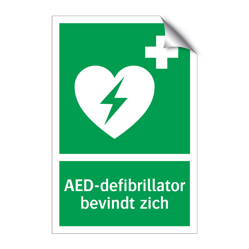 AED-defibrillator bevindt zich & AED-defibrillator bevindt zich & AED-defibrillator bevindt zich