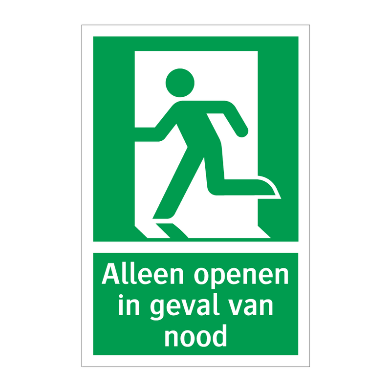 Alleen openen in geval van nood & Alleen openen in geval van nood & Alleen openen in geval van nood