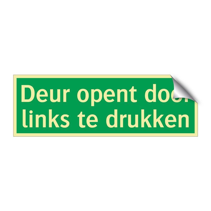 Deur opent door links te drukken