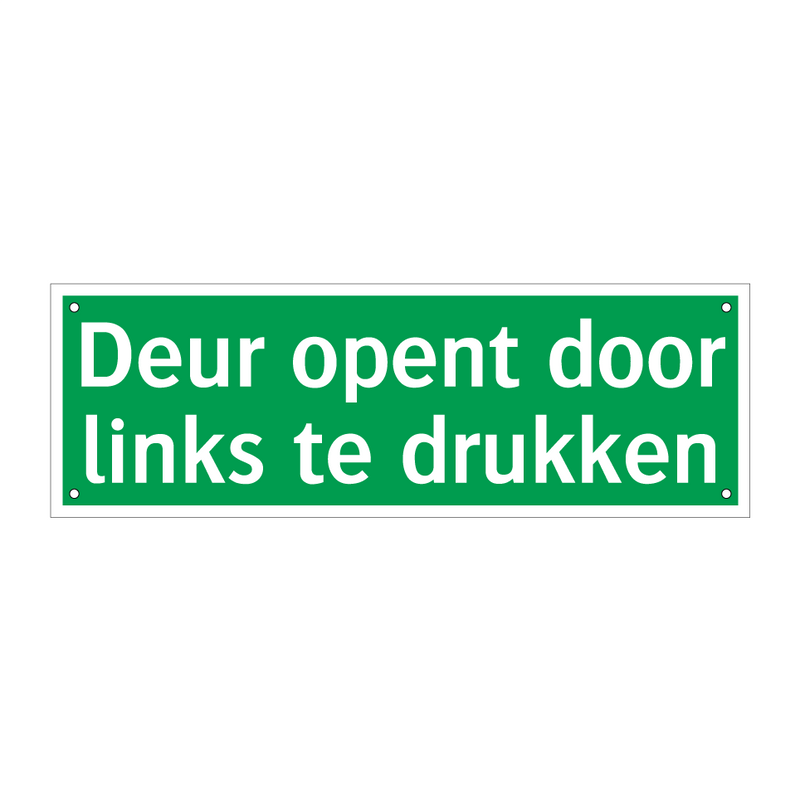 Deur opent door links te drukken